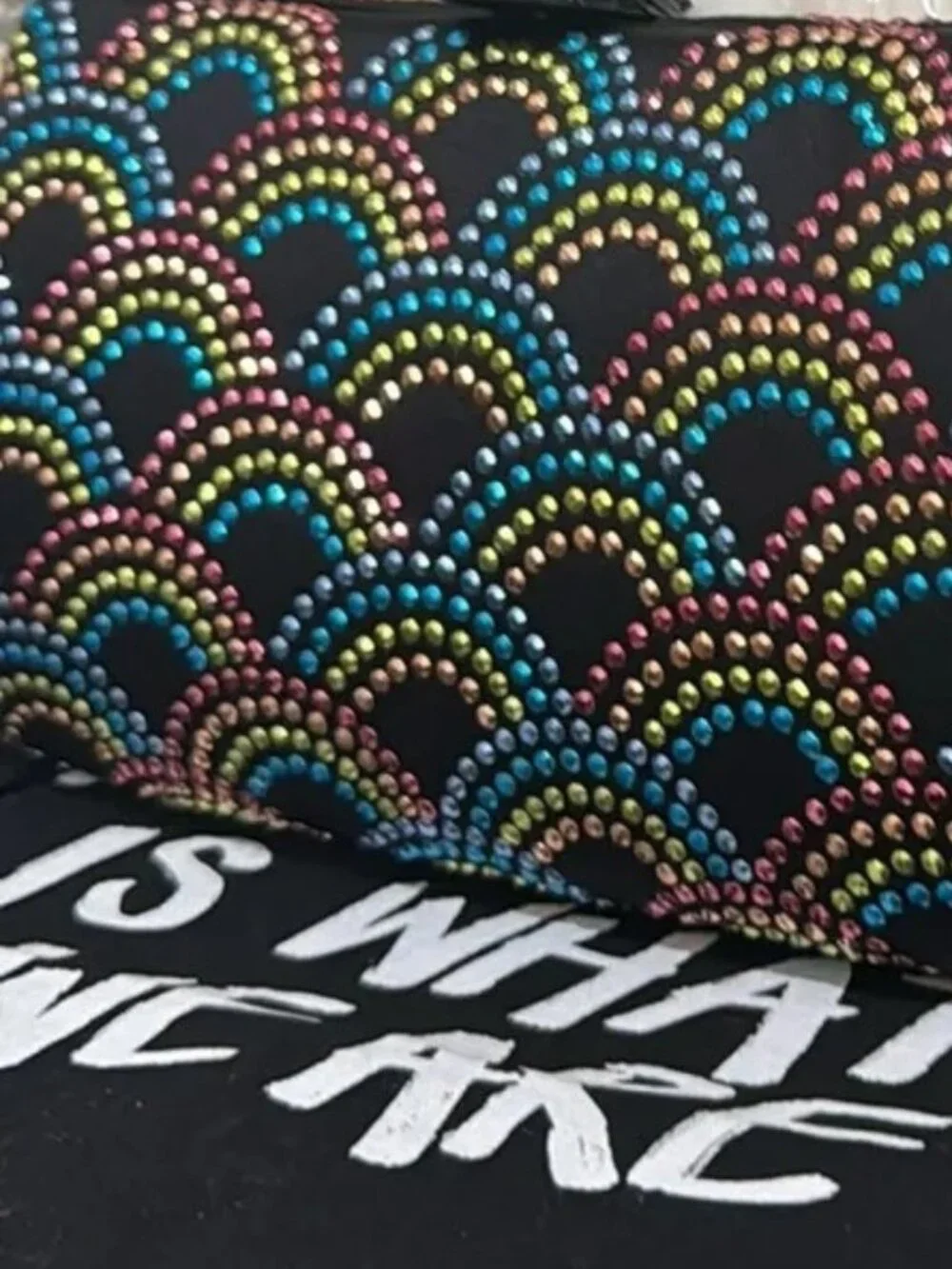 Kurt Geiger Crystal Clutch Bag Rainbow Design + Chain Shoulder Strap NWT